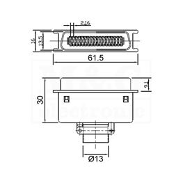 Picture of KONEKTOR CENTRONICS 36 PIN KABL.MUŠKI