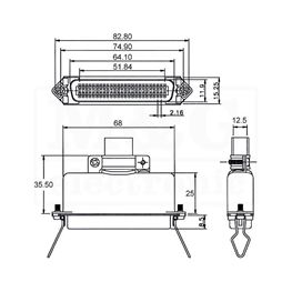 Picture of KONEKTOR CENTRONICS 50 PIN KABL.ŽENSKI