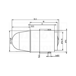 Picture of SIJALICA LED BA15S 24V AC/DC CRVENA