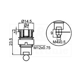 Picture of UTIČNICA BANANA 4MM MC Tip V CRNA