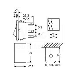 Slika za PREKIDAČ UNI. 2xUI CRNI ARCOLECTRIC