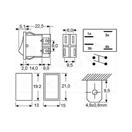 Slika za PREKIDAČ UNI.MINI 2xUI CRNI ARCOELECTRIC