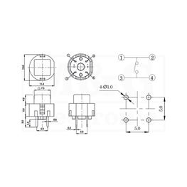 Slika za TASTER PRINT D6Q CRNI