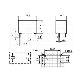 Picture of RELEJ HONGFA HF32FA/012-HSL1 1xNO 5A 12V