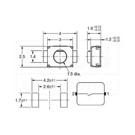 Slika za TASTER SMD B3U-1000PM