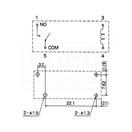 Slika za RELEJ TAKAMISAWA JS24MNK SPST-NO 8A 12V