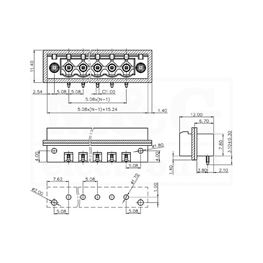 Picture of SISTEM KLEMA HORIZONTALNA PANEL 5,08 mm 5 POL