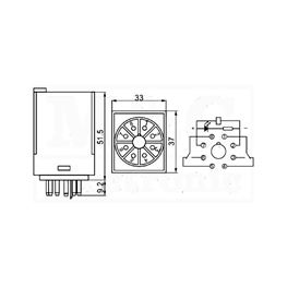 Picture of RELEJ ASIAON 60.12-1N 2xU 10A 24V DC