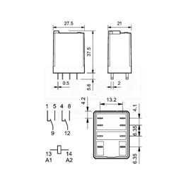 Picture of RELEJ ASIAON 3602 2xU 5A 220V AC