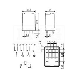 Picture of RELEJ ASIAON 3604 4xU 5A 24V DC