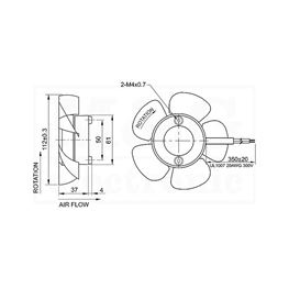 Picture of VENTILATOR AC 230V 112x37 FULLTECH ball