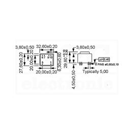 Picture of TRAFO PRINT MYRRA 220V 2,3VA 1x6V