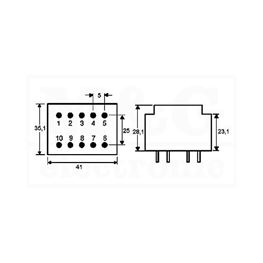 Slika za TRAFO PRINT HAHN 220V 4,5VA 2x15V