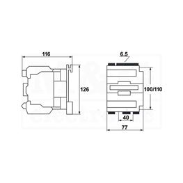 Slika za KONTAKTOR LT1-D4011 220V 40A 1NO