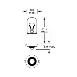 Picture of SIJALICE ZA AUTO BA9S 12V 4W ORANŽ