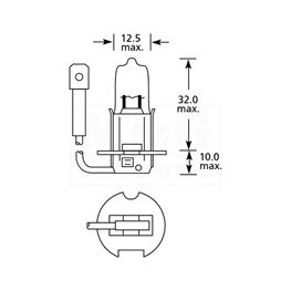 Slika za SIJALICA ZA AUTO H3 12V 55W