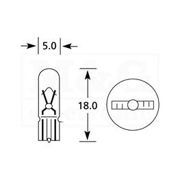 Slika za SIJALICA ZA AUTO T5 12V 1,2W