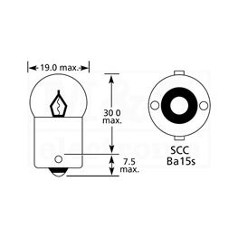 Picture of SIJALICA ZA AUTO BA15S 24V 5W