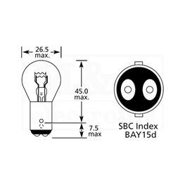 Slika za SIJALICE ZA AUTO BAY15D 24V 21/5W