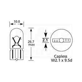 Slika za SIJALICA T10 12V  400mA 5,0W