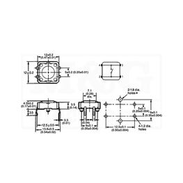 Slika za TASTER IMPULS OMRON B3F-4000