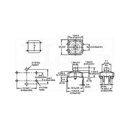 Picture of TASTER IMPULS OMRON B3F-4050