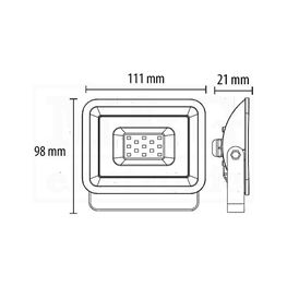 Slika za LED REFLEKTOR PROSTO CRNI 10W