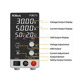 Picture of LABORATORIJSKI ISPRAVLJAČ PCW07C 0-30 V 0-5 A