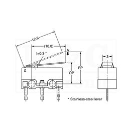 Picture of PREKIDAČ MIKRO OMRON D2F-FL-D