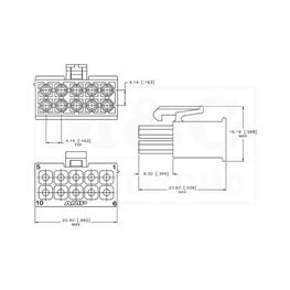 Slika za KONEKTOR MATE-N-LOK 770580-1 ŽENSKI 2x5 pina