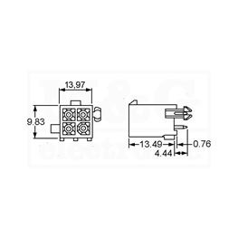 Picture of KONEKTOR MATE-N-LOK AMP 770178-0 MUŠKI 6 pina