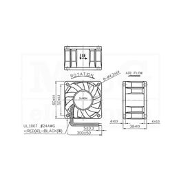 Slika za VENTILATOR DC 24V 60x60x38 SUNON Ball