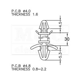 Slika za ODSTOJNIK Tip 6  30 MM
