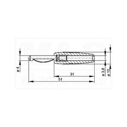 Picture of UTIKAČ BANANA 4 MM VON 30 CRNI