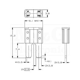 Slika za OSIGURAČ ZA AUTO Tip A MINI MICRO2 10A