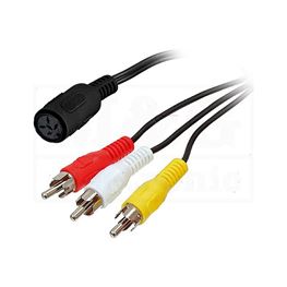 Slika za KABL UTIČNICA DIN 6 / 3x RCA ČINČ