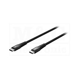 Slika za KABL USB C MUŠKI - USB C MUŠKI Supersoft crni 0,5m