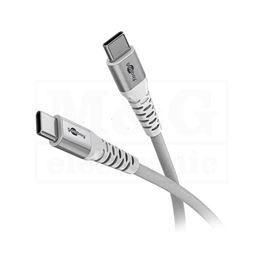 Slika za KABL USB C MUŠKI - USB C MUŠKI Supersoft beli 0,5m