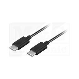 Slika za KABL USB C MUŠKI > USB C MUŠKI PVC crni 0,5m