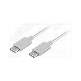 Slika za KABL USB C MUŠKI > USB C MUŠKI PVC beli 0,5m