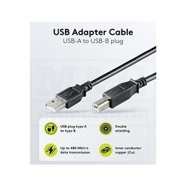 Slika za KABL USB A MUŠKI > USB B MUŠKI HS 1,8m