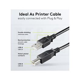 Slika za KABL USB A MUŠKI > USB B MUŠKI HS 1,8m