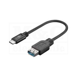 Slika za KABL USB C MUŠKI > USB A ŽENSKI HS 3.0 0,2m