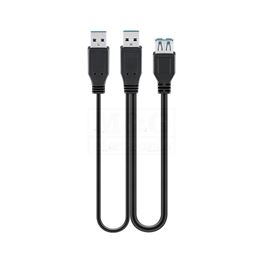 Slika za KABL USB A MUŠKI 2x > USB A ŽENSKI HS 3.0 0,3m