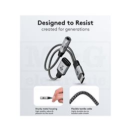 Slika za KABL USB C MUŠKI > USB C ŽENSKI + 3,5 mm ŽENSKI