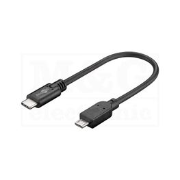 Slika za KABL OTG USB C MUŠKI > MIKRO USB B MUŠKI