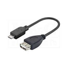 Slika za KABL OTG USB A ŽENSKI > USB Mikro B MUŠKI
