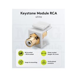 Slika za KEYSTONE MODUL RCA / ČINČ BELI