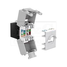 Slika za KEYSTONE MODUL 1x RJ45 UTP CAT 6A CRNI