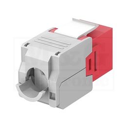 Slika za KEYSTONE MODUL 1x RJ45 UTP CAT 6A CRVENI